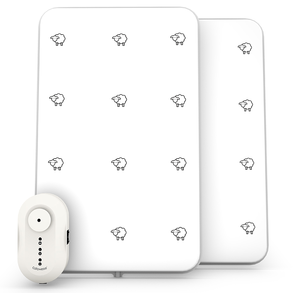 Callowesse Apprise Baby Breathing Monitor Twin Pad Set White