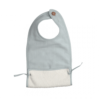 fabelab muslin feeding bib foggy blue