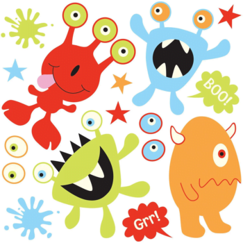 glow in the dark monster wall stickers 1