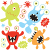glow in the dark monster wall stickers 2