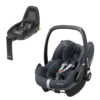maxi cosi pebble pro i-size car seat essential graphite and familyfix2