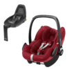 maxi cosi pebble pro i-size car seat essential red and familyfix2
