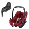 maxi cosi pebble pro i-size car seat essential red and familyfix2