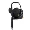 maxi cosi rock i-size car seat essential black side hoodup on base front