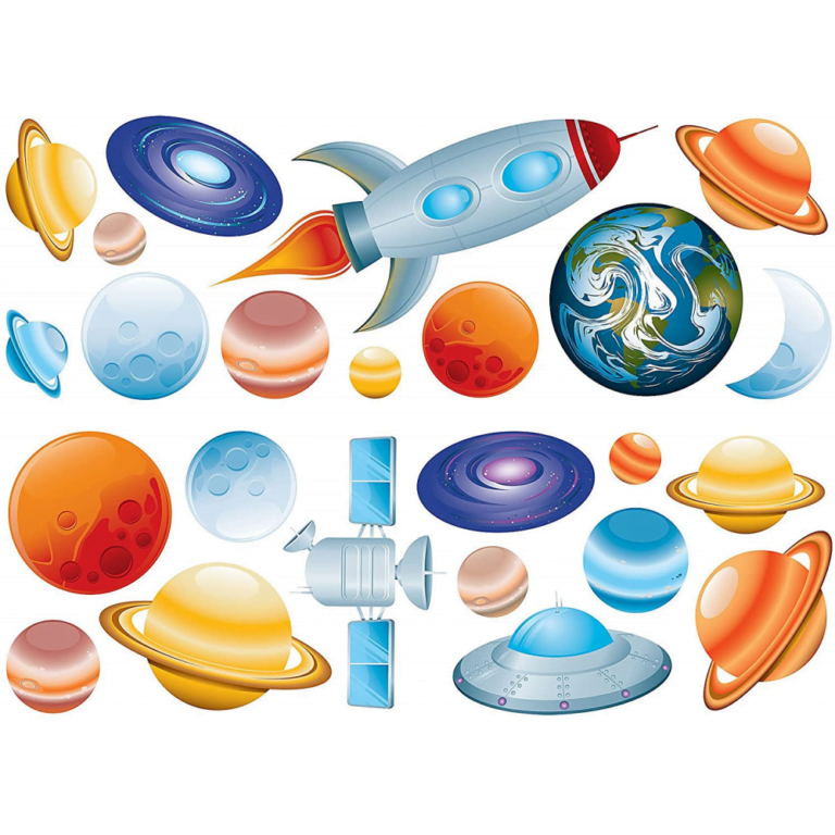 Into Space Wall Stickers Nursery Accessories Olivers BabyCare