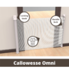 Callowesse Omni-Directional Retractable Stair Gate 0-140cm – White/Silver