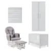 Ickle Bubba Grantham 5 Piece Set with Foam Mattress - Brushed White