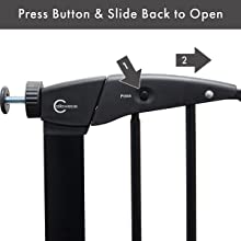 Extra Tall Pet Gate How to Operate - Black