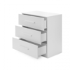 Ickle Bubba Grantham Mini 3 Piece Set - Brushed White chest of drawers open