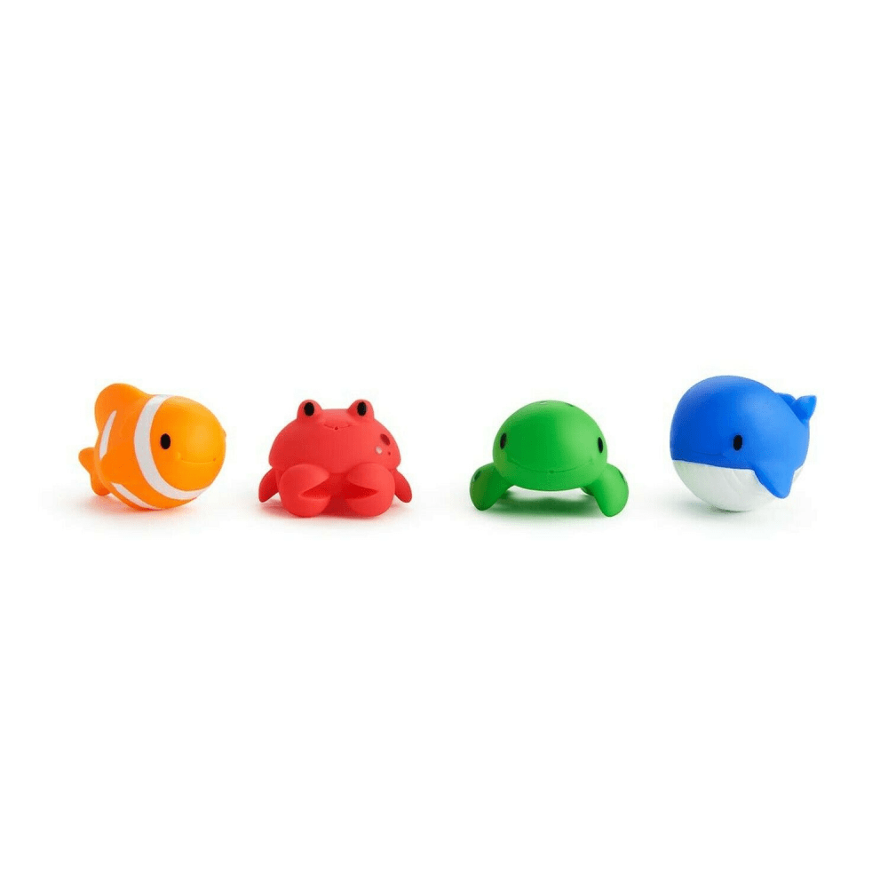 Munchkin Floating Ocean Animal Themed Bath Squirt Toys - Pack of 4