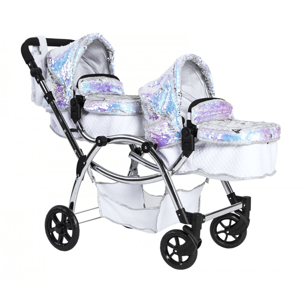 Twin Doll Buggy Stroller Dolls Furniture Dolls High Chair Rocking Cradle Cot 
