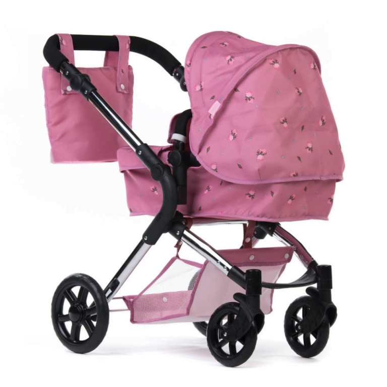Roma Darcie Single Dolls Pram Dolls Buggy Childrens Toys Pink Pram