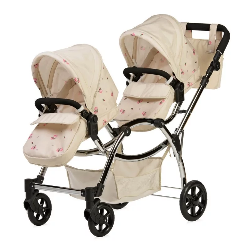 Roma Darcie Twin Dolls Pram Cream Dolls Buggy Kids Toys Olivers BabyCare