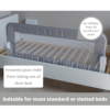 Callowesse Bed Rail - 100cm x 42cm - Grey