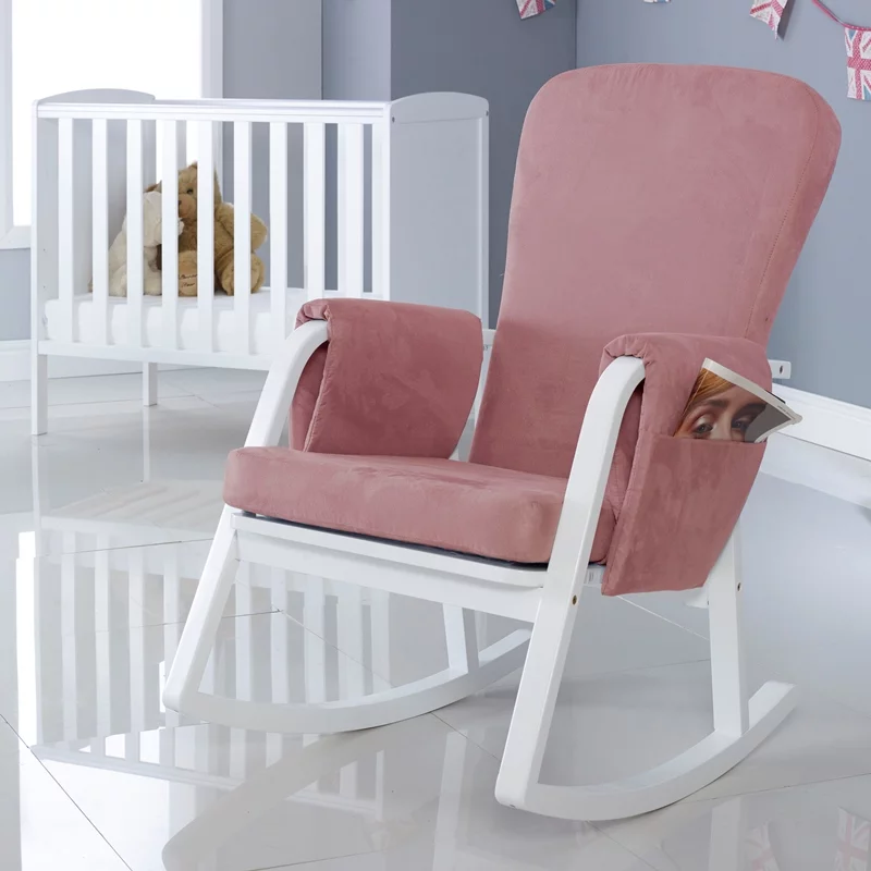 Ickle Bubba Dursley Rocking Chair Blush Pink Olivers Baby Care