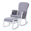 Ickle Bubba Dursley Rocking Chair and Stool - Pearl Grey