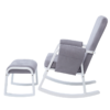 Ickle Bubba Dursley Rocking Chair and Stool - Pearl Grey