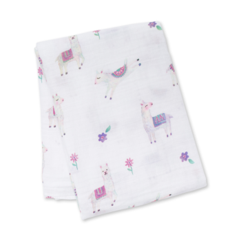 Lulujo Muslin Swaddle – Llama