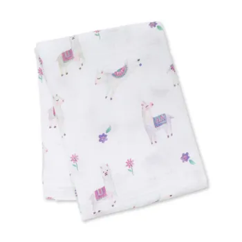 Lulujo Muslin Swaddle – Llama