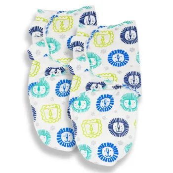 Callowesse Newborn Baby Swaddle - Pack of 2 - Little Lions