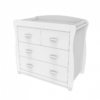 babymore bel 5 piece set white chest of drawers