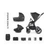 Venicci Tinum 3 in 1 Travel System – Camo Black (12 Piece Bundle)