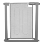 Callowesse Metal Mesh Stair Gate | 75-82cm x H76cm | Pressure Fit Suitable for Doors and Stairs | Ash White