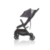 JuniorJones J-TOURER Stroller - Graphite Black - Sat Position with full hood