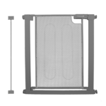 Callowesse Metal Mesh Safety Gate | 82-89cm x H76cm including 7cm Extension | Suitable for Doors and Stairs | Ash White