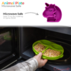 Callowesse Animal Suction Plate- Unicorn- Microwave Safe