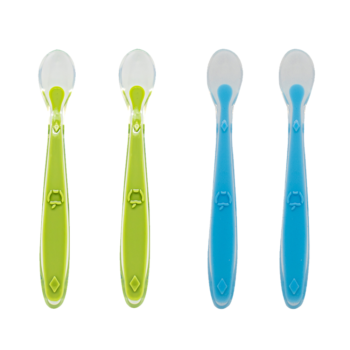 Callowesse Silicone Spoons 4 Pack - Blue & Green