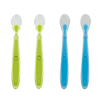 Callowesse Silicone Spoons 4 Pack - Blue & Green