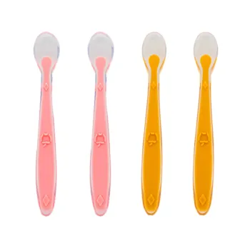 Callowesse Silicone Spoons 4 Pack- Pink and Orange