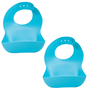 Callowesse Silicone Bibs 2 Pack - Blue
