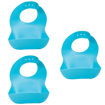 Callowesse Silicone Bibs 3 Pack - Blue