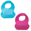 Callowesse Silicone Bibs 2 Pack - Pink and Blue