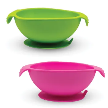 Callowesse Silicone Bowls 2 Pack - Green and Pink