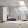 Nika 3 piece furniture set- Grey wash & White- Toddler Bed