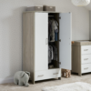 Nika Double Wardrobe- Grey wash & White- Lifestyle Image 2