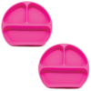 Callowesse Silicone Suction Plates 2 Pack - Pink
