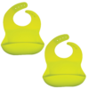 Callowesse Silicone Bibs 2 Pack - Lime Green