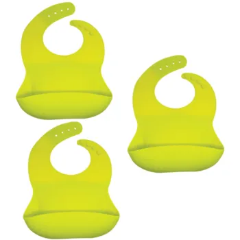 Callowesse Silicone Bibs 3 Pack - Lime Green