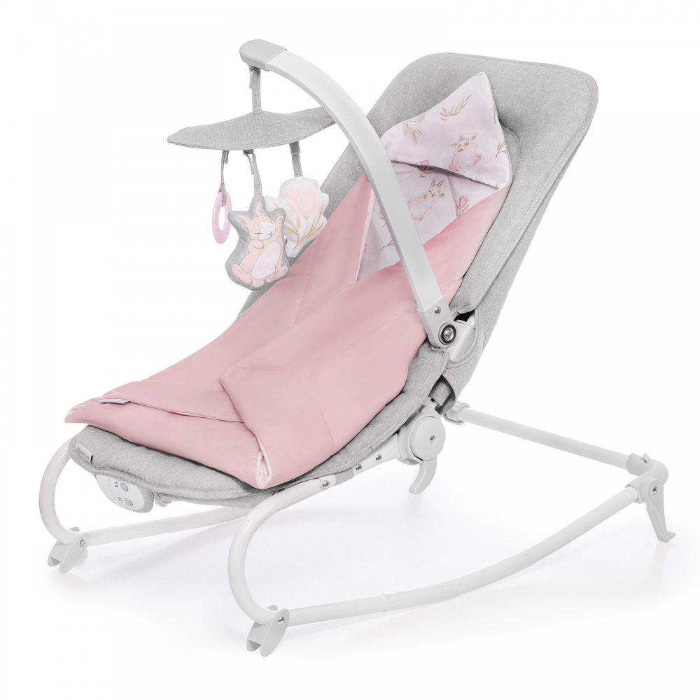 Kinderkraft Felio 3 in 1 Swing & Bouncer, Peony Rose