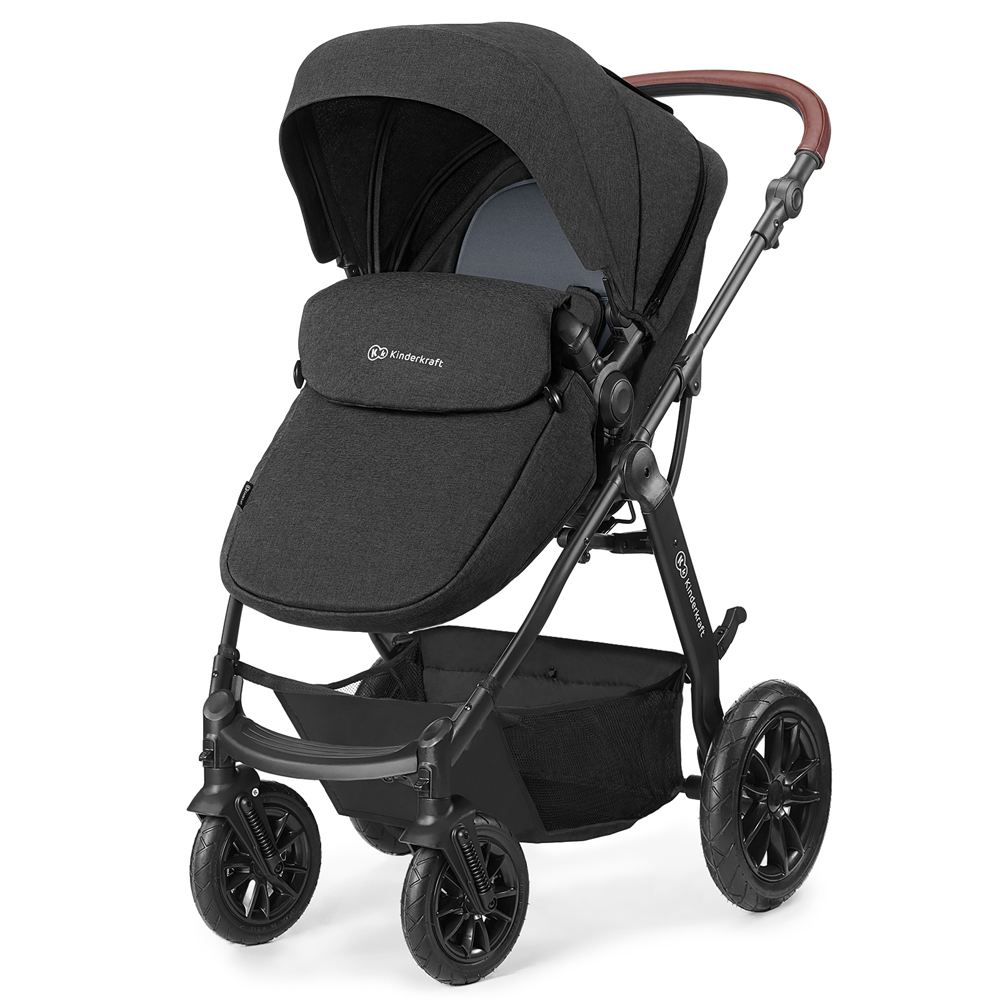 Kinderkraft XMOOV 3 in 1 Travel System Black Carrycot Stroller