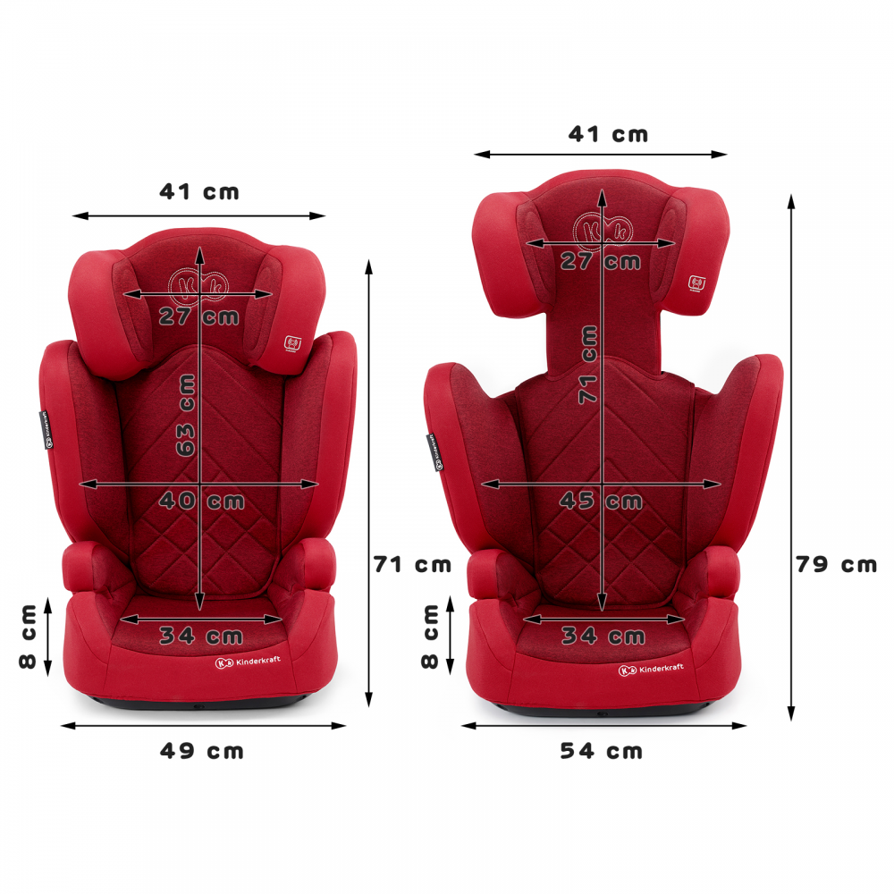 Kinderkraft Xpand Group 2/3 ISOFIX Car Seat Red Baby Travel