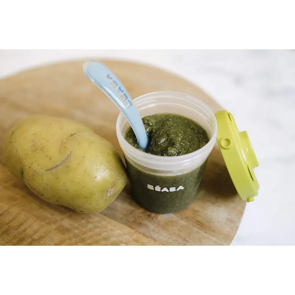 Beaba Ergonomic 1st Age Spoons (Pack Of 4) - Neon/Blue/Nude/Lagoon - Image 2