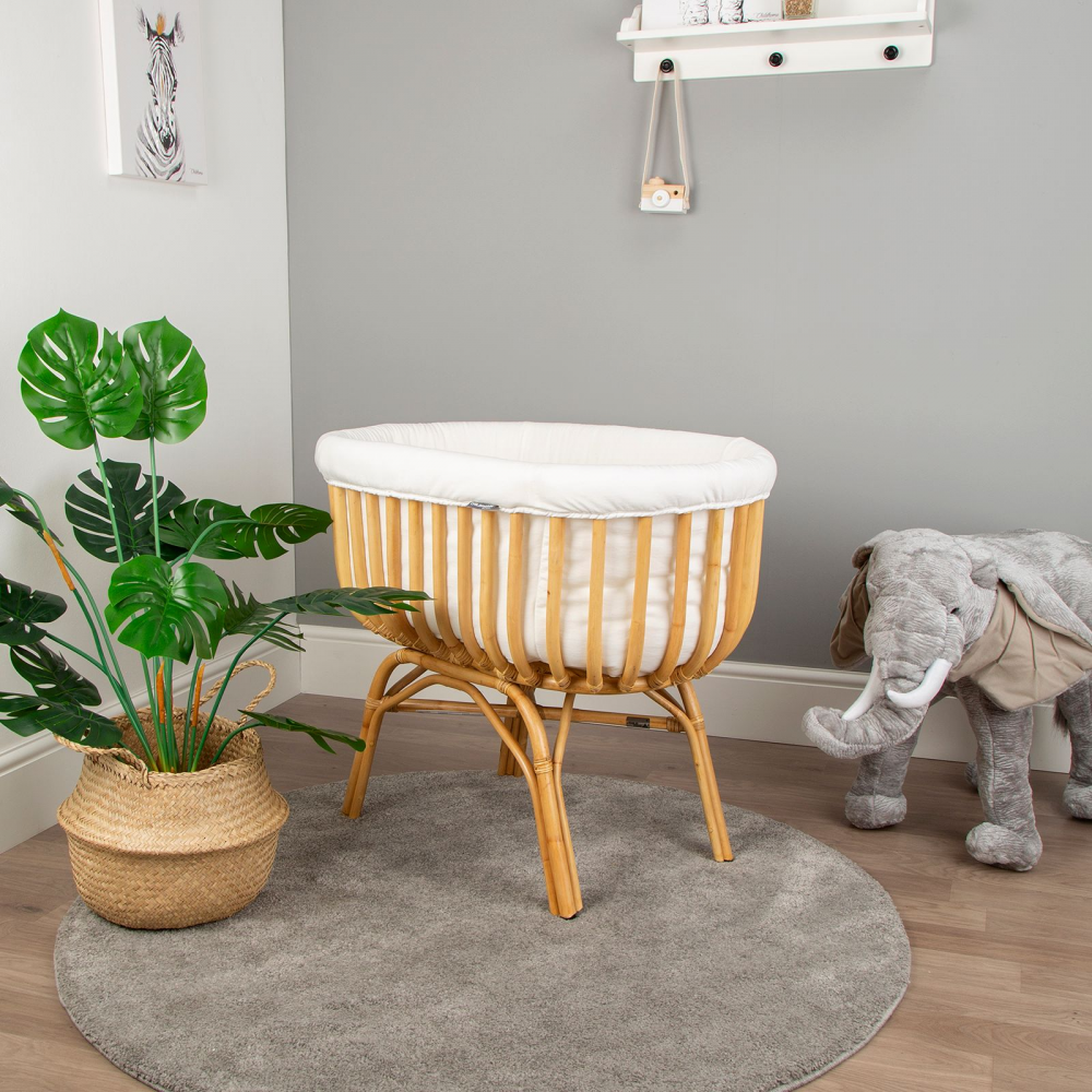 Childhome Rattan Cradle, Cover & Mattress - Image 5