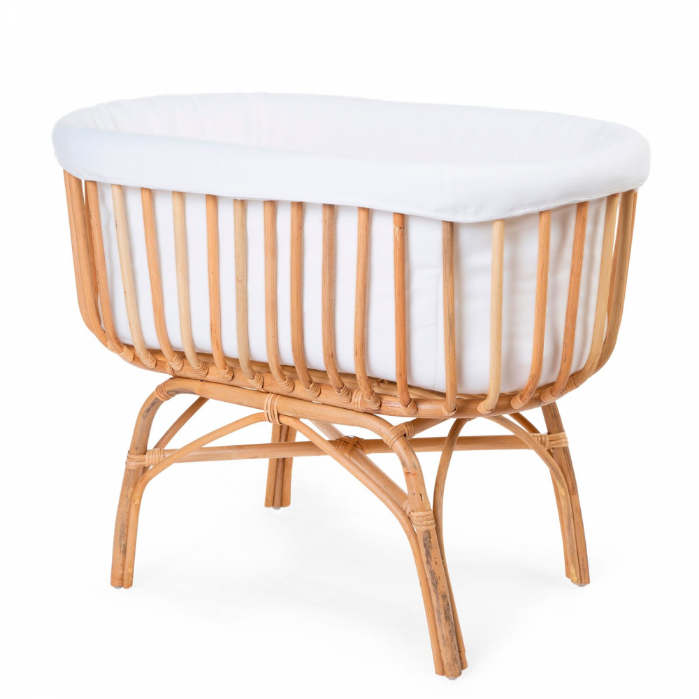Childhome Rattan Cradle, Cover & Mattress - Image 6