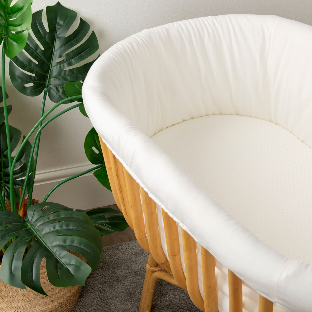 Childhome Rattan Cradle, Cover & Mattress - Image 3