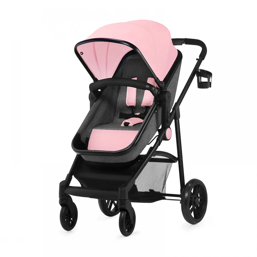 Kinderkraft Juli 3 in 1 Travel System Pink CarryCot Car Seat Stroller